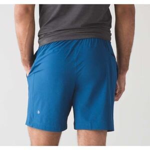 Lululemon T.H.E Pace Breaker bright blue 11” linerless  BATHING SUIT gym SHORTS